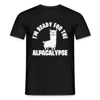 Alpaka lustiger Spruch Sprüche Lama - Männer T-Shirt - Schwarz - Vorne - AI Model Male 178 light (178cm)