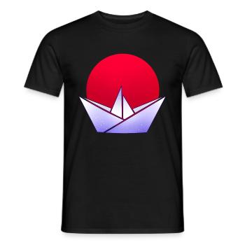 japanisch Origami - Männer T-Shirt - Schwarz - Vorne - AI Model Male 178 light (178cm)