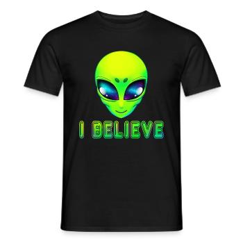 Alien Ausserirdische - Männer T-Shirt - Schwarz - Vorne - AI Model Male 178 light (178cm)