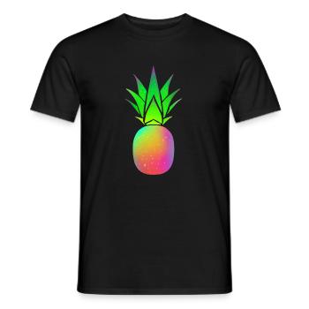 Ananas Regenbogen Essen Frucht - Männer T-Shirt - Schwarz - Vorne - AI Model Male 178 light (178cm)