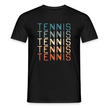 TENNIS nothing but tennis sport - Men's T-Shirt - black - Front - AI Model Male 178 light (178cm)
