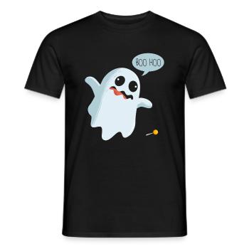 Halloween fantôme fantôme bonbons enfant - T-shirt homme - noir - Devant - AI Model Male 178 light (178cm)