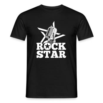 Rock Star Music Rock and Roll - Men's T-Shirt - black - Front - AI Model Male 178 light (178cm)