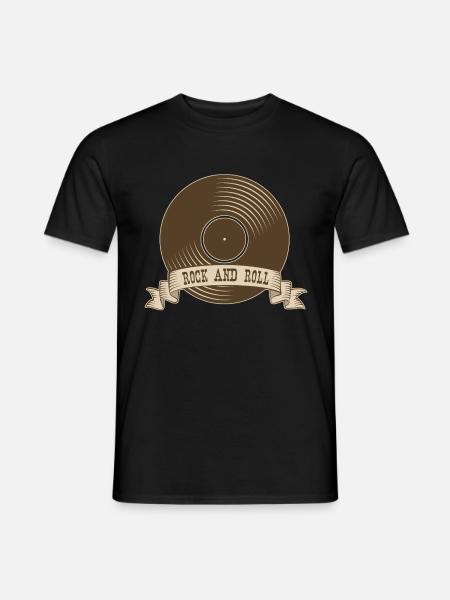 Rock n roll Rock Rock and Roll Vinyle - T-shirt homme - noir