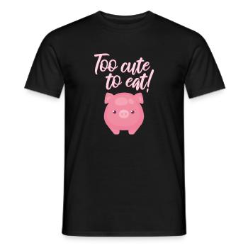 Vegetarisch varken veganistisch zegt vegetarisch - Heren T-shirt - zwart - Voor - AI Model Male 178 light (178cm)