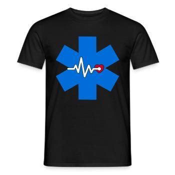 Medicine doctor doctor paramedic paramedic - Men's T-Shirt - black - Front - AI Model Male 178 light (178cm)
