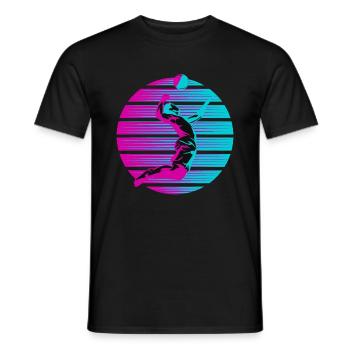 Joueur de volleyball sport de beach-volley - T-shirt homme - noir - Devant - AI Model Male 178 light (178cm)
