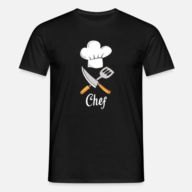 Chef chef chef cucina cibo da cucina - Maglietta da uomo - nero