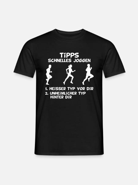 Spruch Joggen Rennen Laufen Sport Lustig - Männer T-Shirt - Schwarz