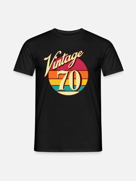 Vintage 70s Music Retro - Men's T-Shirt - black