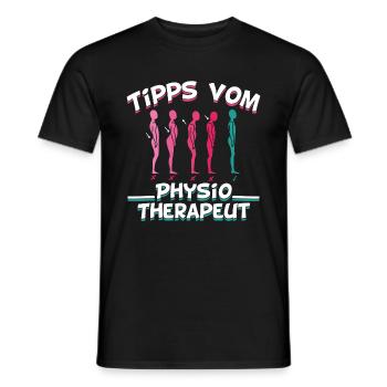 Physiotherapist Physiotherapist Physio Tips - Men's T-Shirt - black - Front - AI Model Male 178 light (178cm)