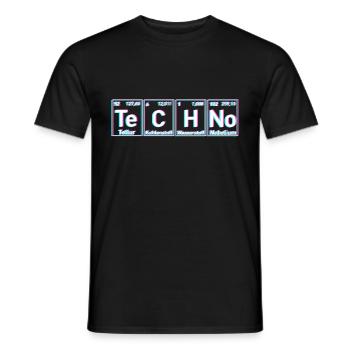 Techno Musik Periodensystem EDM Rave - Männer T-Shirt - Schwarz - Vorne - AI Model Male 178 light (178cm)
