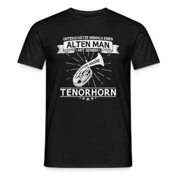 Tenorhorn Tenorhornist Musikinstrument Spruch - Männer T-Shirt - Schwarz - Vorne - AI Model Male 178 light (178cm)