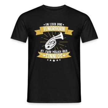 Tenor horn wind instrument tenor horn player saying - Men's T-Shirt - black - Front - AI Model Male 178 light (178cm)