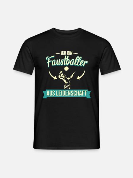 Faustball Fistball Sport Faustballer Spruch - Männer T-Shirt - Schwarz