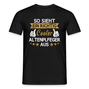 Altenpfleger Pfleger Beruf Spruch Altenpflege - Männer T-Shirt - Schwarz - Vorne - AI Model Male 178 light (178cm)