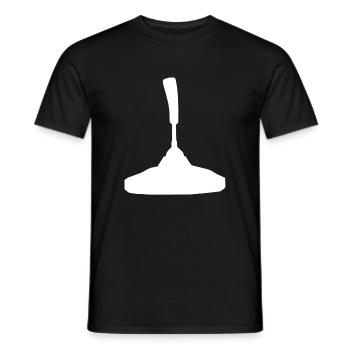 Stock sport curling ice stock silhouette - Men's T-Shirt - black - Front - AI Model Male 178 light (178cm)