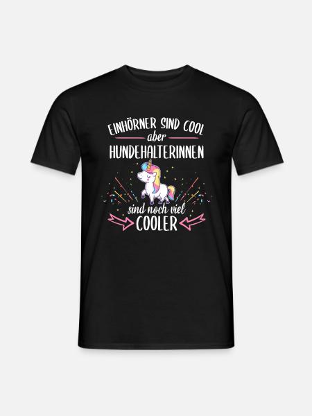 Hunde Hunde Haustier Tier Einhorn Spruch Geschenk - Männer T-Shirt - Schwarz