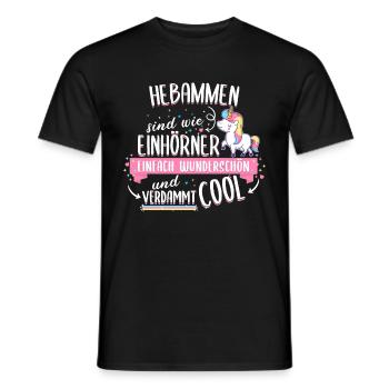 Hebamme Hebammen Entbindungspflegerin Beruf Spruch - Männer T-Shirt - Schwarz - Vorne - AI Model Male 178 light (178cm)