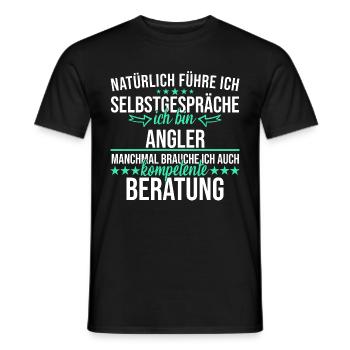 Angler Angeln Fischer Fischen Angelsport Spruch - Männer T-Shirt - Schwarz - Vorne - AI Model Male 178 light (178cm)