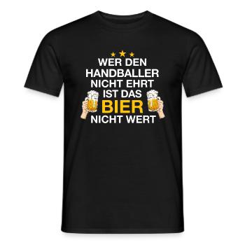 Handball Handballer Handballspieler Sport Spruch - Männer T-Shirt - Schwarz - Vorne - AI Model Male 178 light (178cm)