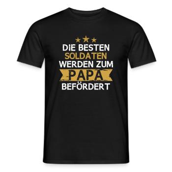 Soldat Militär Armee Soldaten Offizier Papa Spruch - Männer T-Shirt - Schwarz - Vorne - AI Model Male 178 light (178cm)
