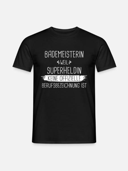 Bademeisterin Rettungsschwimmerin Spruch Beruf - Männer T-Shirt - Schwarz