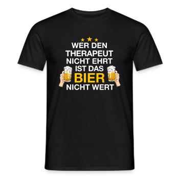 Therapeut Physiotherapeut Physio Beruf Spruch - Männer T-Shirt - Schwarz - Vorne - AI Model Male 178 light (178cm)