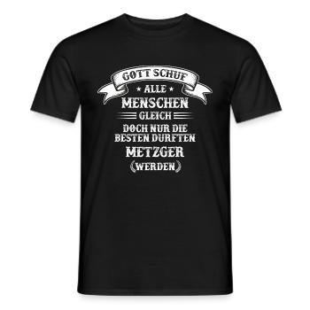 Metzger Fleischer Metzgerin Metzgerei Spruch - Männer T-Shirt - Schwarz - Vorne - AI Model Male 178 light (178cm)