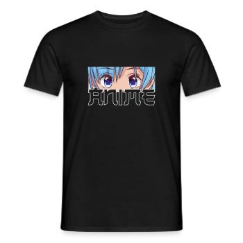 Manga Anime Kawaii Japan Animes - Men's T-Shirt - black - Front - AI Model Male 178 light (178cm)