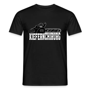 Kiefernchirurg Waldarbeiter Kettensäge Holzfäller - Männer T-Shirt - Schwarz - Vorne - AI Model Male 178 light (178cm)