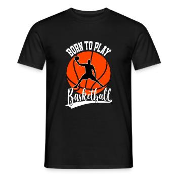 Zum Basketball geboren Spieler Basketballer - Männer T-Shirt - Schwarz - Vorne - AI Model Male 178 light (178cm)