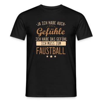 Faustball Fistball Sport Faustballer Spruch - Männer T-Shirt - Schwarz - Vorne - AI Model Male 178 light (178cm)
