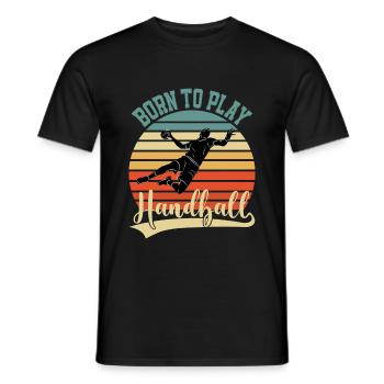 Handball handball coureur de handball - T-shirt homme - noir - Devant - AI Model Male 178 light (178cm)