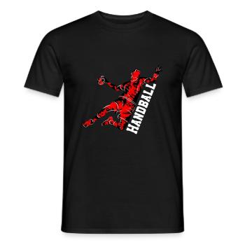 Handballs coureurs handball handball - T-shirt homme - noir - Devant - AI Model Male 178 light (178cm)