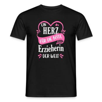 Erzieher Erzieherin Kindergärtner Spruch Beruf - Männer T-Shirt - Schwarz - Vorne - AI Model Male 178 light (178cm)