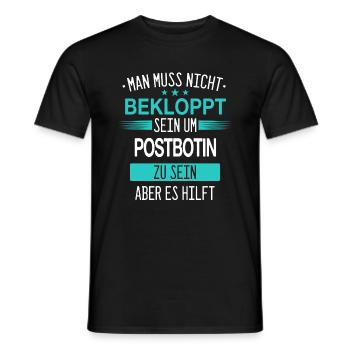 Postbotin Briefträgerin Post Paketdienst Spruch - Männer T-Shirt - Schwarz - Vorne - AI Model Male 178 light (178cm)