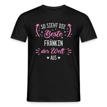 Franken Franke Fränkin Fränkisch Heimat Spruch - Männer T-Shirt - Schwarz - Vorne - AI Model Male 178 light (178cm)