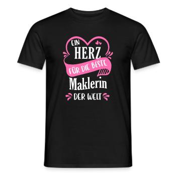 Maklerin Immobilienmakler Immobilien Beruf Spruch - Männer T-Shirt - Schwarz - Vorne - AI Model Male 178 light (178cm)