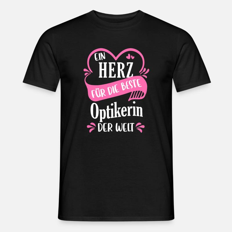 Optiker Optikerin Augenoptiker Augen Beruf Spruch - Männer T-Shirt - Schwarz