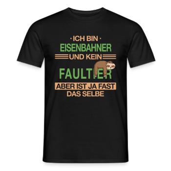 Eisenbahner Lokführer Eisenbahn Bahn Beruf Spruch - Männer T-Shirt - Schwarz - Vorne - AI Model Male 178 light (178cm)