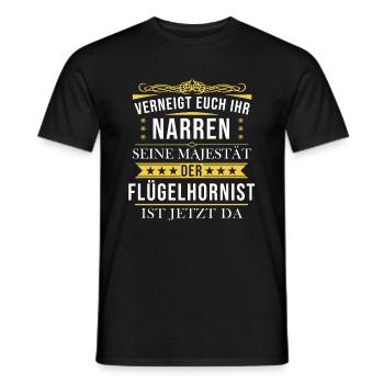 Flügelhornist Flügelhorn Horn Instrument Spruch - Männer T-Shirt - Schwarz - Vorne - AI Model Male 178 light (178cm)