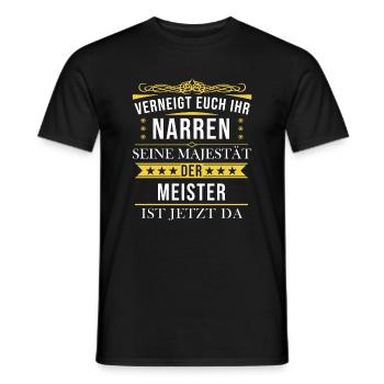 Meister Meisterprüfung Meisterbrief Spruch - Männer T-Shirt - Schwarz - Vorne - AI Model Male 178 light (178cm)