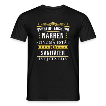 Sanitäter Rettungssanitäter Sanitäterin Spruch - Männer T-Shirt - Schwarz - Vorne - AI Model Male 178 light (178cm)