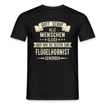 Flügelhornist Flügelhorn Horn Instrument Spruch - Männer T-Shirt - Schwarz - Vorne - AI Model Male 178 light (178cm)