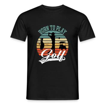 Golf course Golfer Born to play golf Golf - Men's T-Shirt - black - Front - AI Model Male 178 light (178cm)