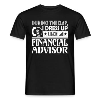 Dress Up Like A Financial Advisor - Men's T-Shirt - black - Front - AI Model Male 178 light (178cm)