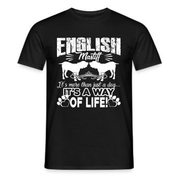 English Mastiff It's A Way Of Life - Men's T-Shirt - black - Front - AI Model Male 178 light (178cm)