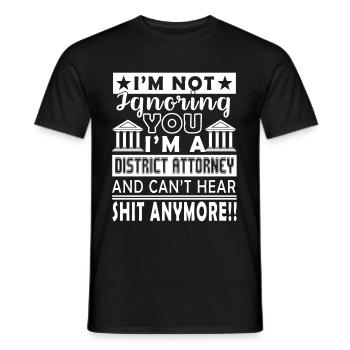 District Attorney I am A District Attorney - Men's T-Shirt - black - Front - AI Model Male 178 light (178cm)