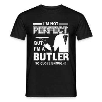 Butler I am A Butler So Close - Men's T-Shirt - black - Front - AI Model Male 178 light (178cm)